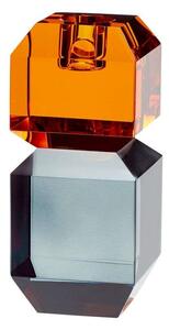 Hübsch - Gem Candlestick Orange/Smoked Hübsch - Lampemesteren