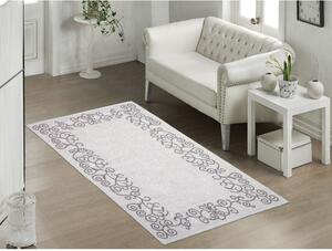 Sivo-béžový bavlnený koberec Vitaus Orkide, 80 × 150 cm