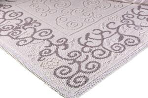 Sivo-béžový bavlnený koberec Vitaus Orkide, 100 × 150 cm