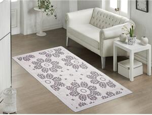 Sivo-béžový bavlnený koberec Vitaus Papatya, 60 × 90 cm