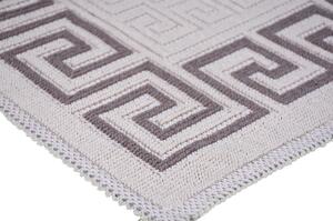 Sivo-béžový bavlnený koberec Vitaus Versace, 100 × 150 cm