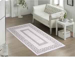 Sivo-béžový bavlnený koberec Vitaus Versace, 80 × 150 cm