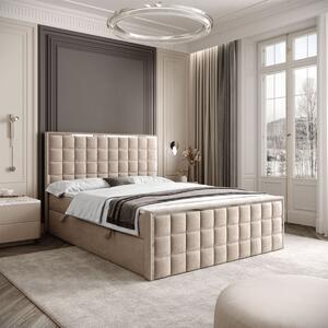 VYSOKÁ ČALÚNENÁ POSTEĽ NOEMI SILVER 140X200 ROYAL VELVET 170