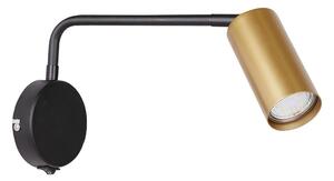 Candellux Nástenná lampička TINA 1xGU10/15W/230V čierna/zlatá CA0540 + záruka 3 roky zadarmo