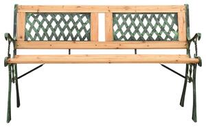 Záhradná lavička 122 cm liatina a jedľové drevo