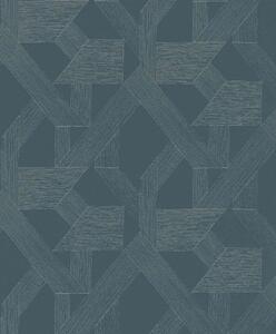 RASCH | Vliesová tapeta na stenu Schöner Wohnen 600414 | 0,53 x 10,05 m | vining ivy, modrozelená, metalická