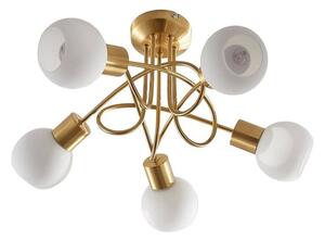 Lindby - Elaina 5 Stropné Lampa Brass/Opal Lindby - Lampemesteren