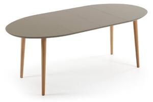 Rozkladací jedálenský stôl z bukového dreva Kave Home Oakland, 120 x 90 cm