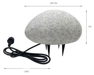 Vonkajšie dekoratívne svietidlo LUMISTONE 1xE27/15W/230V IP65 priemer 26,5 cm