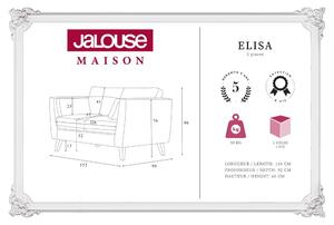 Tmavozelená pohovka Jalouse Maison Elisa, 152 cm