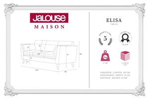 Tmavozelená pohovka Jalouse Maison Elisa, 207 cm