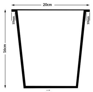 Kvetináč - 4 ks - 95 x 27 x 60cm - čierny
