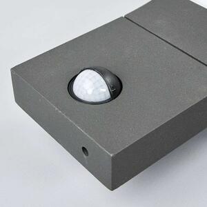 Lucande - Juvia LED Vonkajšie Nástenné Svietidlo w/Sensor Graphite Lucande - Lampemesteren