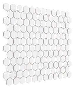 Dunin - Mini Hexagon White Keramická mozaika DUNIN (26 x 30 cm / 1 ks)