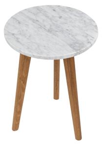 Odkladací stolík s doskou v dekore kameňa Zuiver, Ø 32 cm