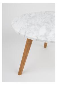 Odkladací stolík s doskou v dekore kameňa Zuiver , ø 40 cm