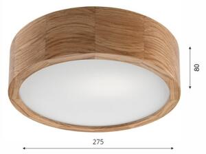 Stropné svietidlo OAK 1xE27/60W/230V dub, pr. 27,5 cm