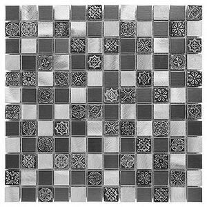 DUNIN - Allumi Grey MIX 23 Kovová mozaika DUNIN (30 x 30 cm / 1 ks)