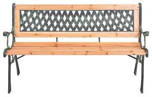 Záhradná lavica 116 cm liatina a masívna jedľa
