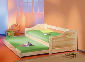 Detská posteľ Z MASÍVU s výsuvným lôžkom 200x90cm LARA