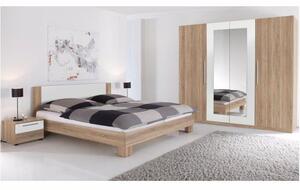 Manželská posteľ 180 cm + 2 noč. stolíky Kami (dub sonoma). Vlastná spoľahlivá doprava až k Vám domov. 752732