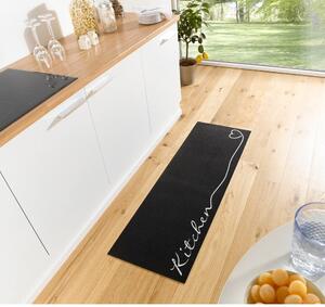Čierny behúň Zala Living Kitchen, 50 × 150 cm