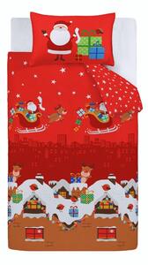 Červené vianočné obliečky Catherine Lansfield, 200 x 200 cm