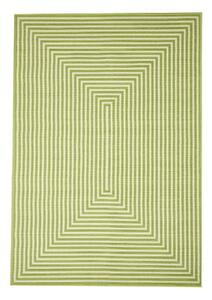 Zelený vonkajší koberec Floorita Braid, 133 × 190 cm