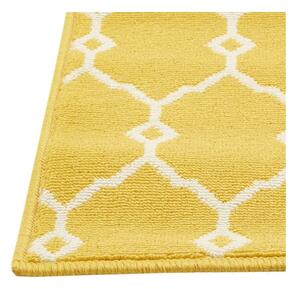 Žltý vonkajší koberec Floorita Trellis, 133 × 190 cm