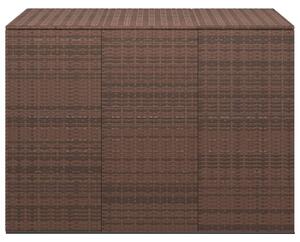 Záhradný box na vankúše z polyratanu 145x100x103 cm hnedý
