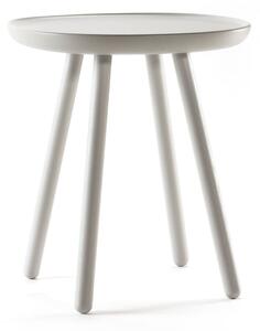 Sivý odkladací stolík z masívu EMKO Naïve, ø 45 cm