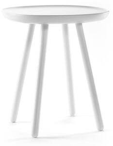 Biely odkladací stolík z masívu EMKO Naïve, ø 45 cm