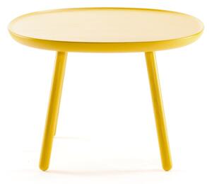 Žltý stolík z masívu EMKO Naïve, ø 64 cm