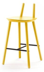 Žltá barová stolička z masívu EMKO Naïve