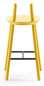 Žltá barová stolička z masívu EMKO Naïve