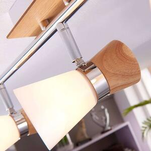 Lindby - Vivica 3 Stropné Lampa White/Light Wood/Chrome Lindby - Lampemesteren