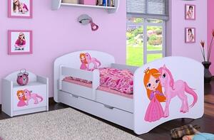 Detská posteľ so zásuvkou 160x80cm PRINCEZNA A Jednorožec