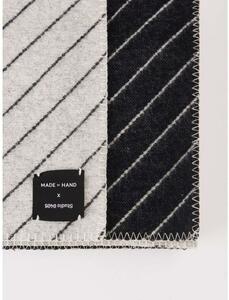 Made By Hand - Pinstripe Throw Black - Lampemesteren