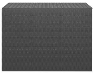 Záhradný box na vankúše z polyratanu 145x100x103 cm čierny