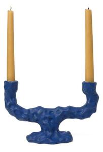 Ferm LIVING - Dito Candle Holder Double Bright Blue ferm LIVING - Lampemesteren