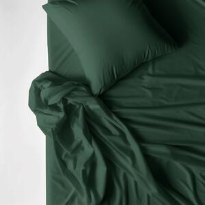 Goldea bavlnené posteľné obliečky - tmavo zelené 150 x 200 a 50 x 60 cm