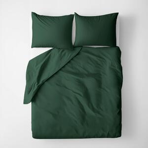 Goldea bavlnené posteľné obliečky - tmavo zelené 150 x 200 a 50 x 60 cm