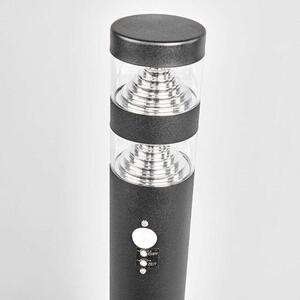 Lindby - Lanea LED Záhradná Lampa w/Sensor Black/Clear Lindby - Lampemesteren