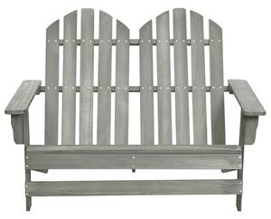 2-miestna záhradná stolička Adirondack jedľové drevo sivá