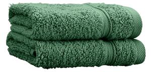 Tmavozelené froté bavlnené uteráky v súprave 2 ks 30x30 cm Zero Twist – Catherine Lansfield