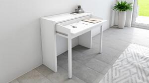 Pracovný stôl s bielou doskou 36x110 cm Mel – Woodman