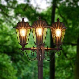 Lindby - Lamina 3 Záhradná Lampa Clear/Rust Lindby - Lampemesteren