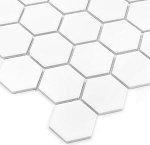 DUNIN - Hexagon White 51 MATT Keramická mozaika DUNIN (28,2 x 27,1 cm / 1 ks)