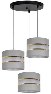 Belis Luster na lanku CORAL 3xE27/60W/230V šedá BE0654 + záruka 3 roky zadarmo