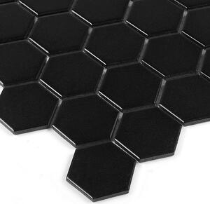DUNIN - Hexagon Black 51 MATT Keramická mozaika DUNIN (28,2 x 27,1 cm / 1 ks)